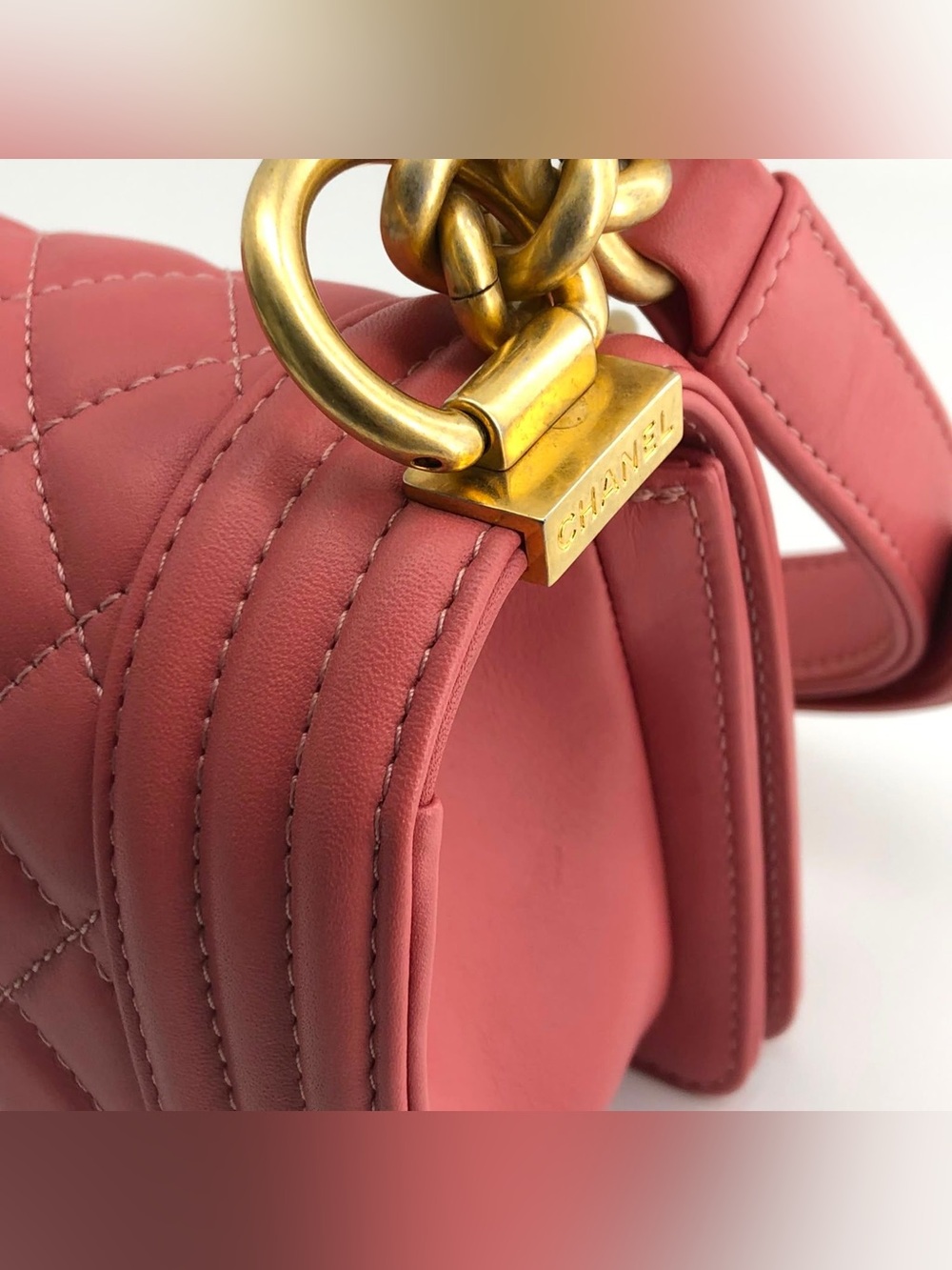 Chanel Leboy Small Lambskin Pink GHW - Picture 7 of 16